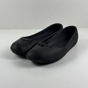 Crocs Alice Work Black Slip On Flats‎ Shoes Womens Size 7 11050